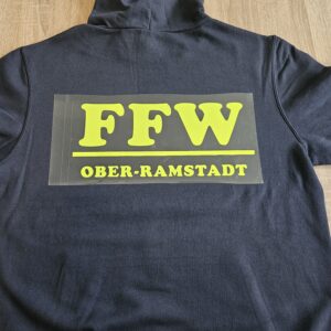 Feuerwehr Softshelljacke, Design: FFW, aus 100% recyceltem Polyester